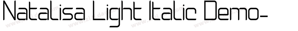 Natalisa Light Italic Demo字体转换
